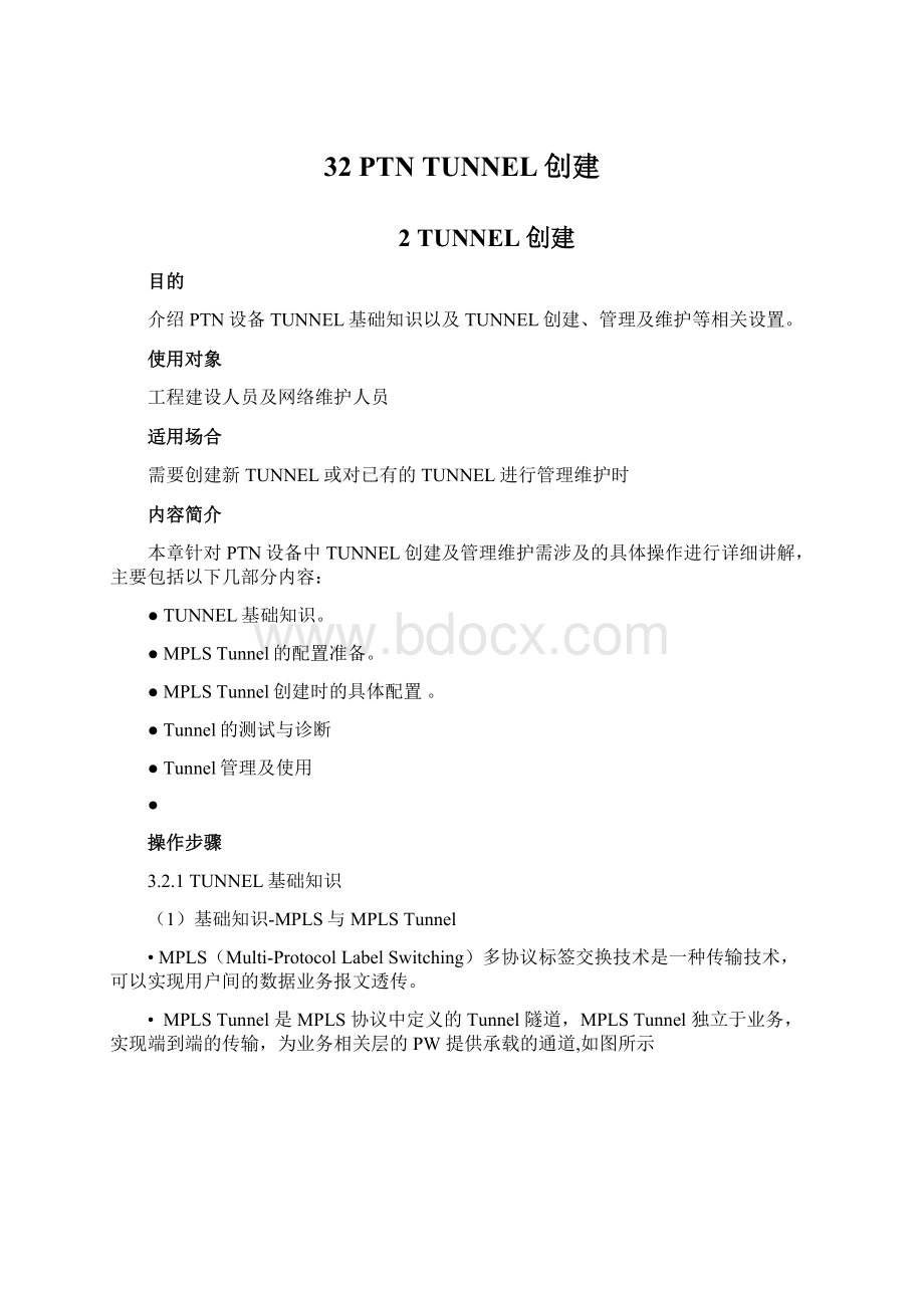 32 PTN TUNNEL创建.docx