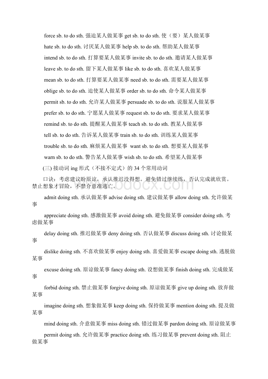 中考英语动词搭配的归纳及练习.docx_第2页