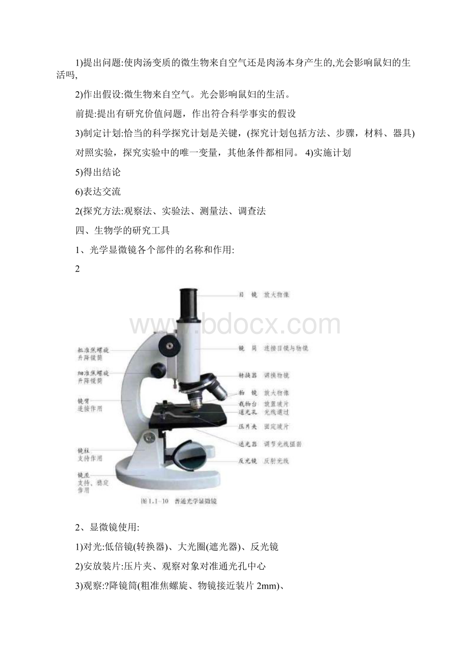 济南版七年级上册生物知识点整理汇总.docx_第2页