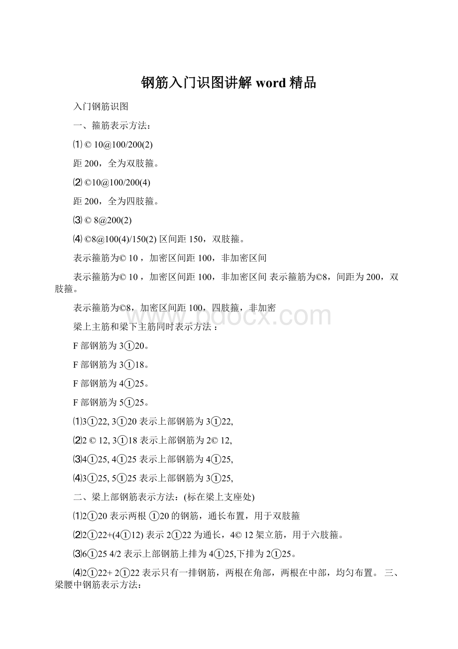 钢筋入门识图讲解word精品Word文档格式.docx