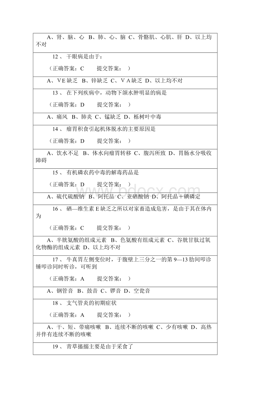 兽医内科学试题.docx_第3页