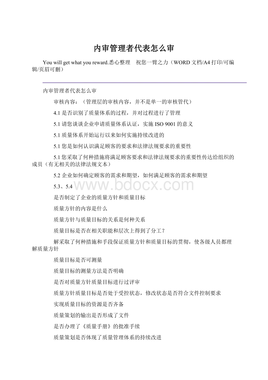 内审管理者代表怎么审.docx