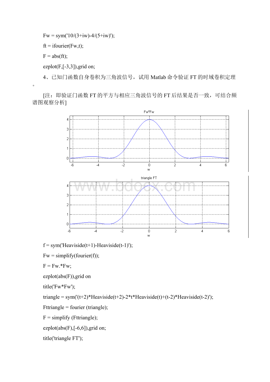 信号与系统matlab实验傅里叶分析及应用报告答案.docx_第3页