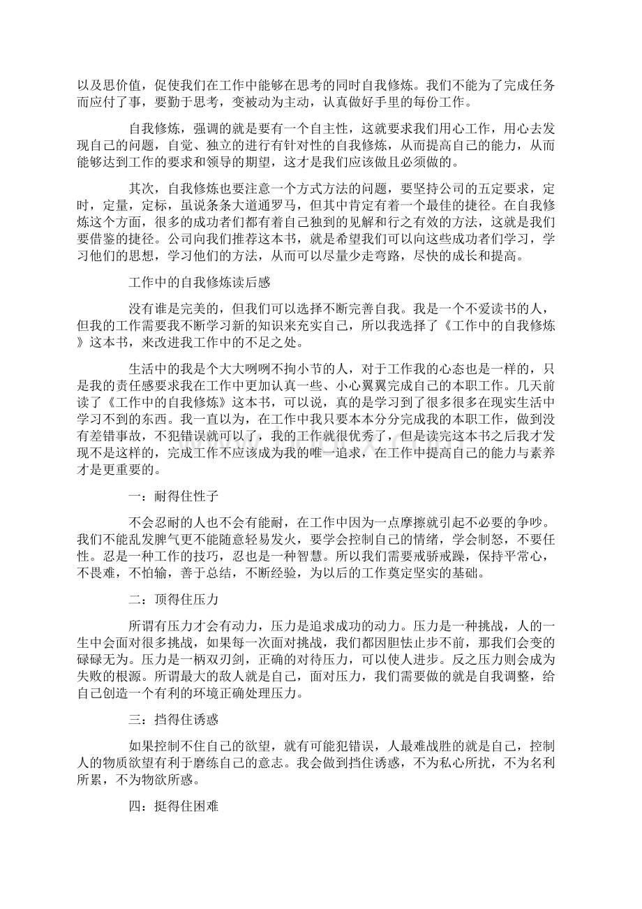 工作中的自我修炼读后感Word格式文档下载.docx_第2页