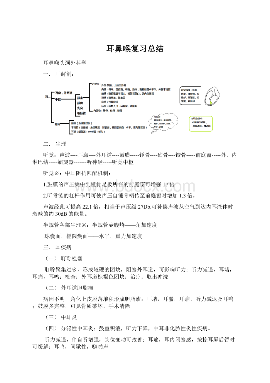 耳鼻喉复习总结Word格式文档下载.docx