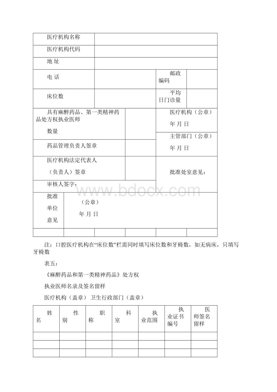 麻醉药品和第一类精神药品管理系统各类表格.docx_第3页