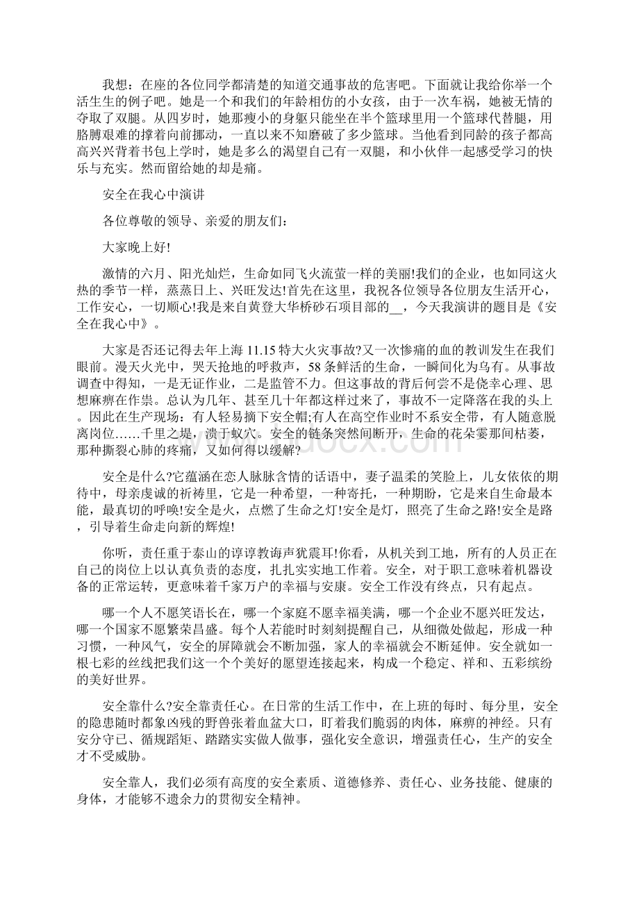 安全在我心中演讲稿500字以上文档格式.docx_第2页