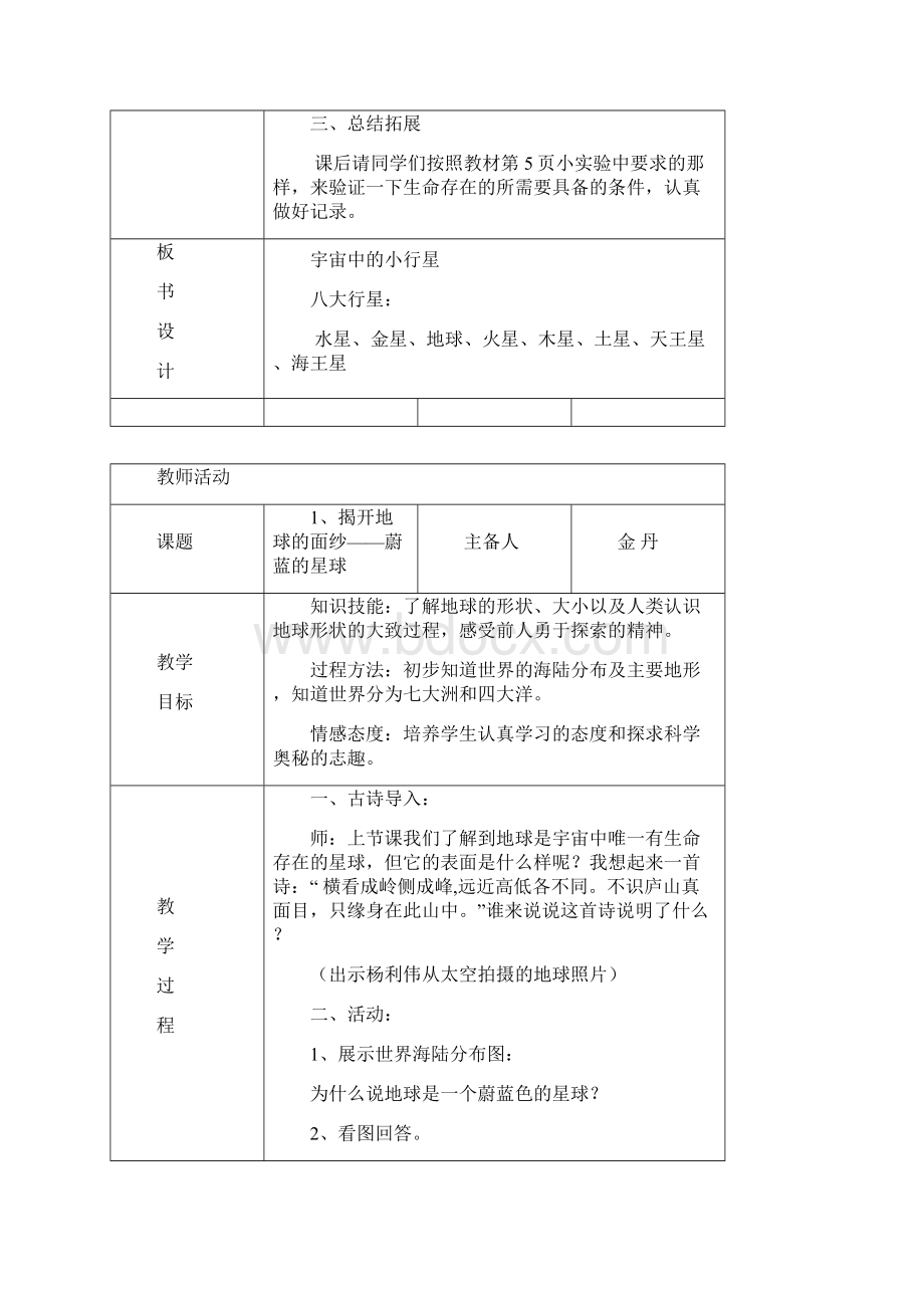 小学五年级思品下册教案.docx_第2页