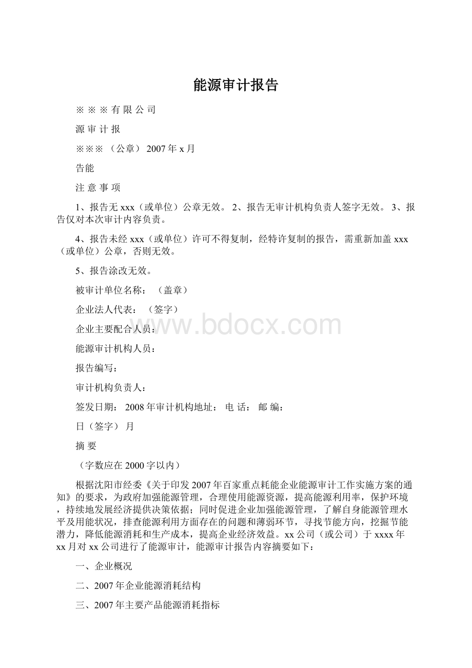 能源审计报告.docx