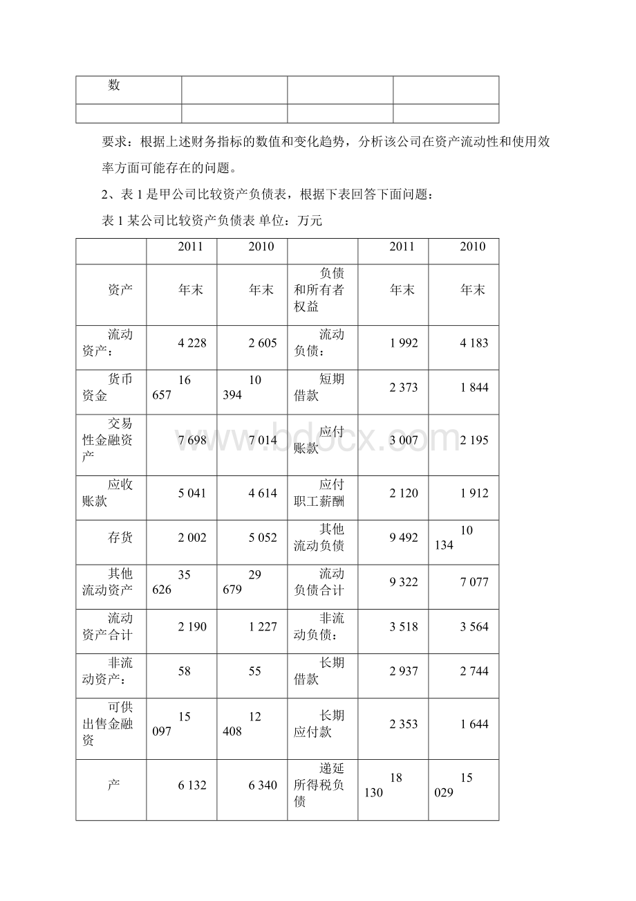 财务报表分析练习题一.docx_第3页