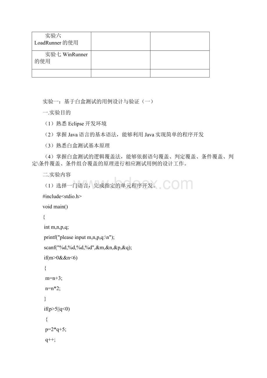 软件测试实验报告材料文档格式.docx_第2页