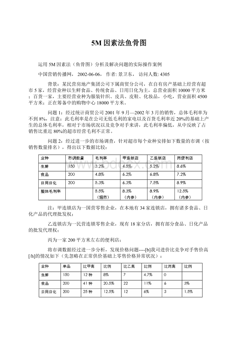 5M因素法鱼骨图.docx