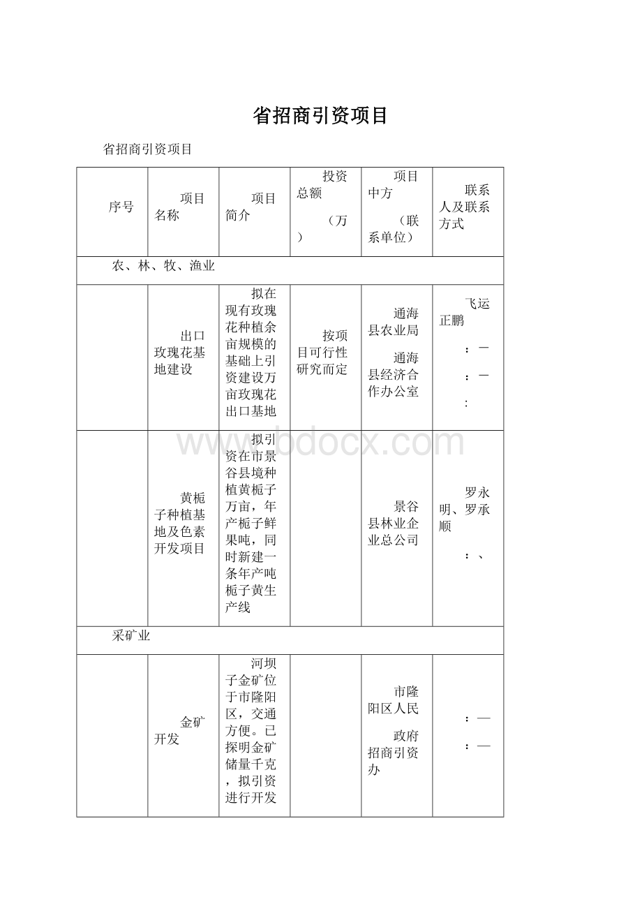 省招商引资项目.docx