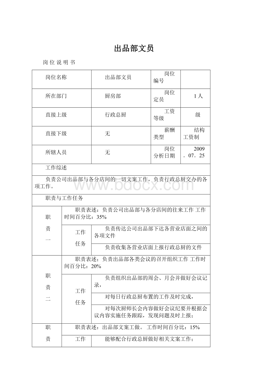 出品部文员.docx_第1页