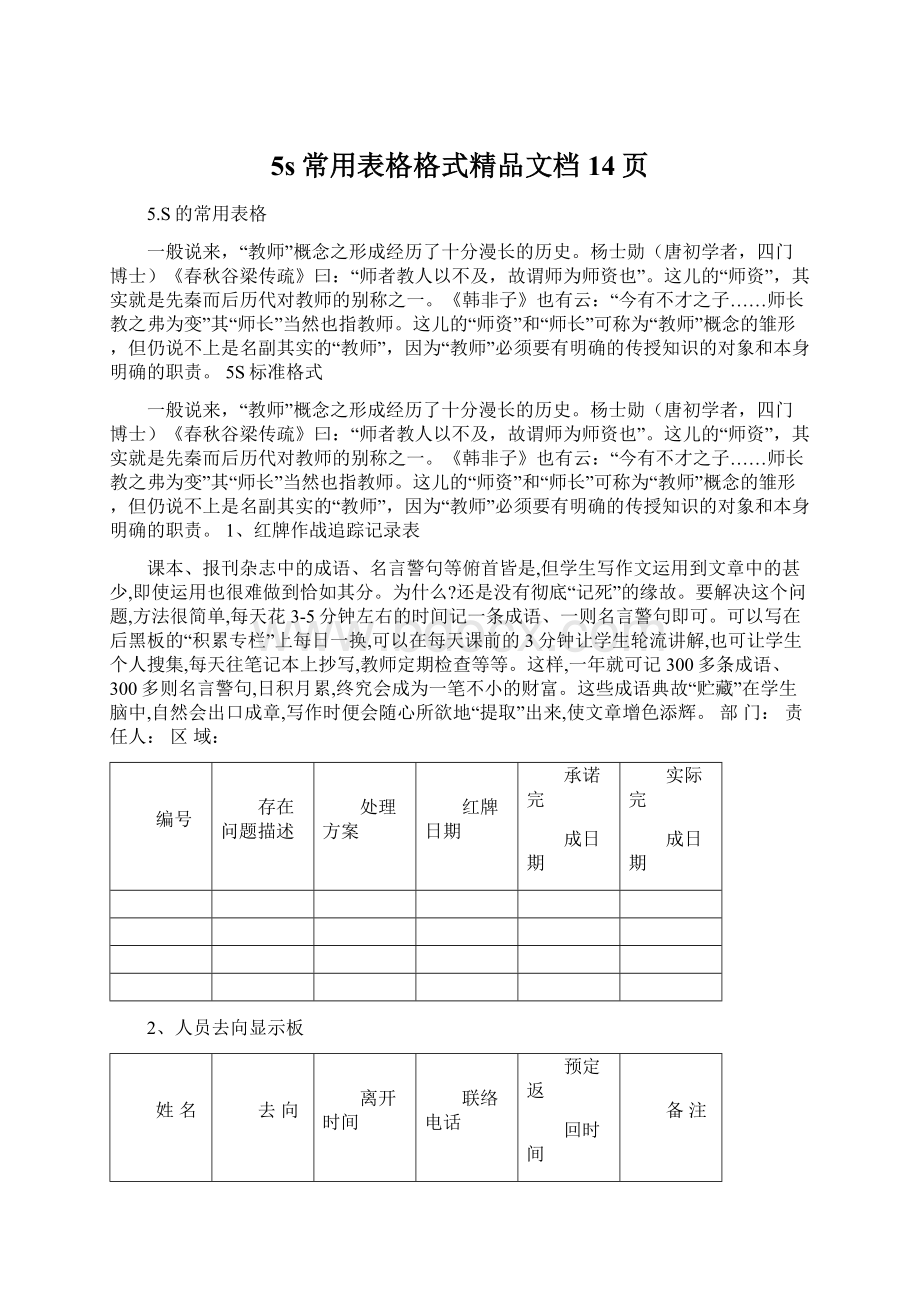 5s常用表格格式精品文档14页文档格式.docx_第1页