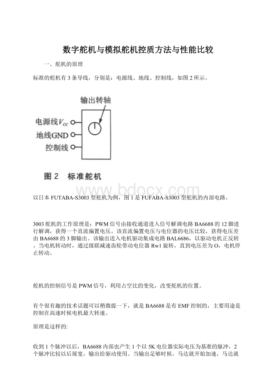 数字舵机与模拟舵机控质方法与性能比较.docx