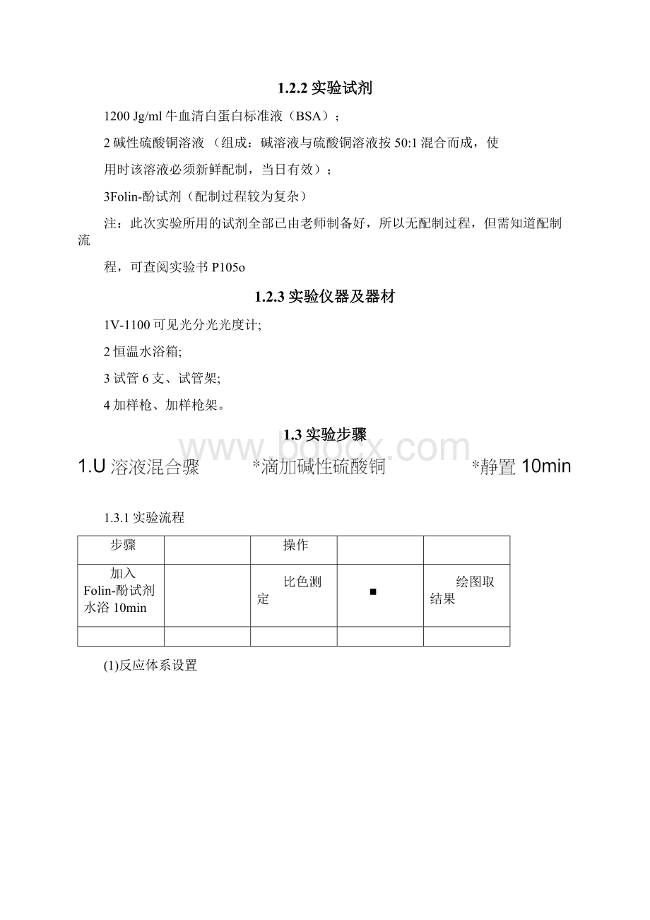 蛋白质的定量测定实验报告.docx_第3页