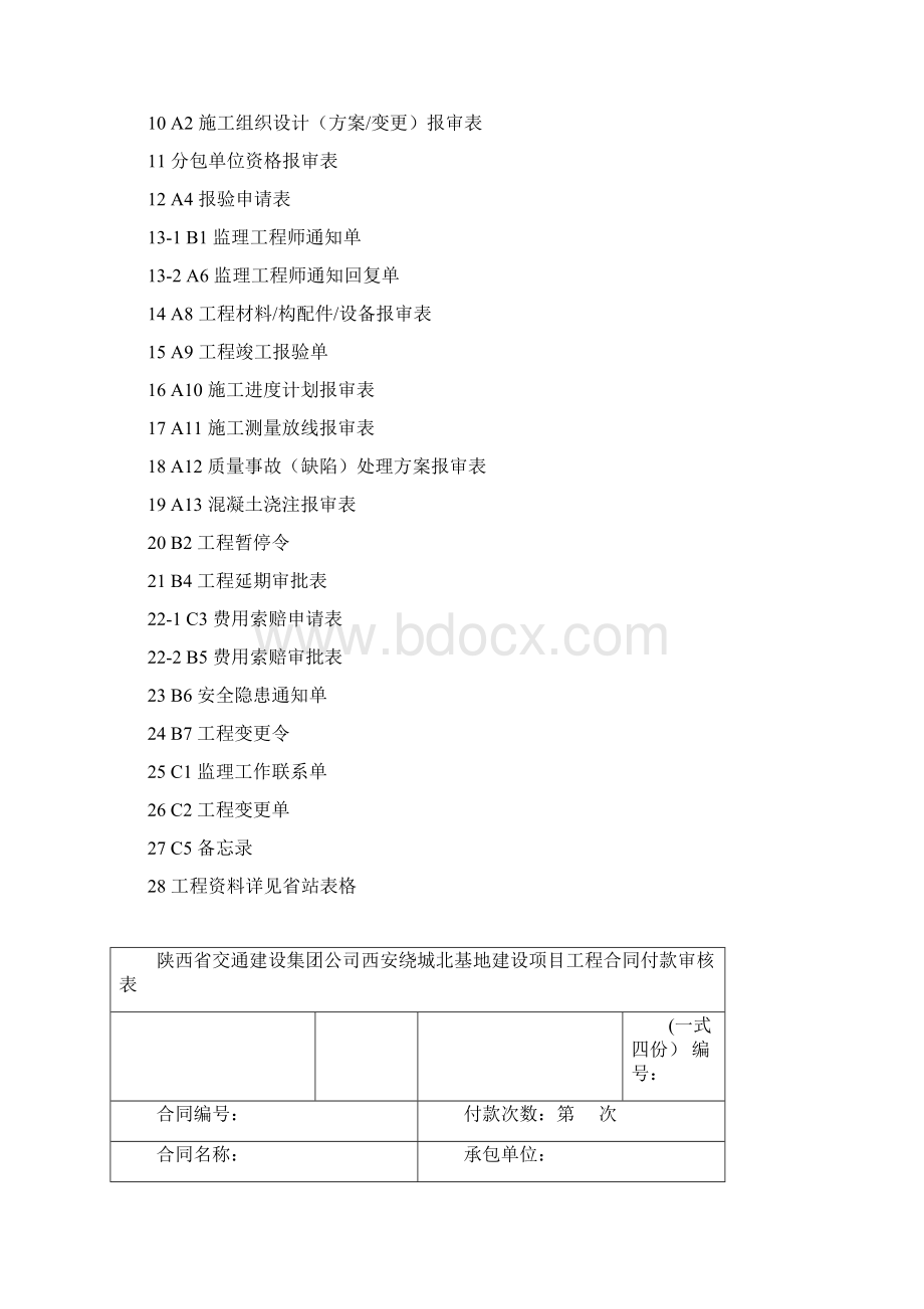 西安绕城基建办工程管理表格2Word格式文档下载.docx_第2页