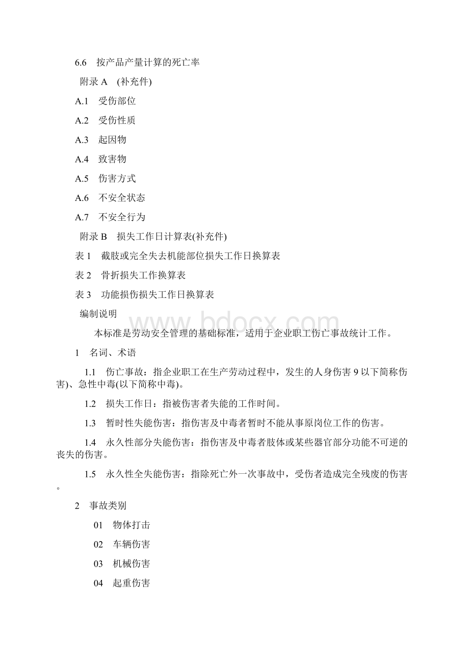 企业职工伤亡事故分类标准文档格式.docx_第2页