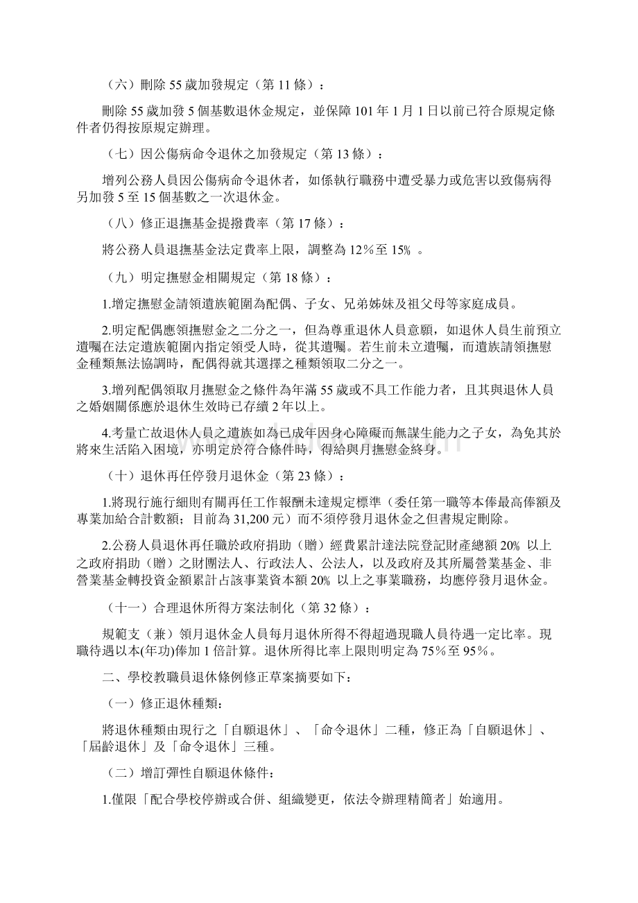 一公务人员退休法业经 总统明令修正公布其Word下载.docx_第2页