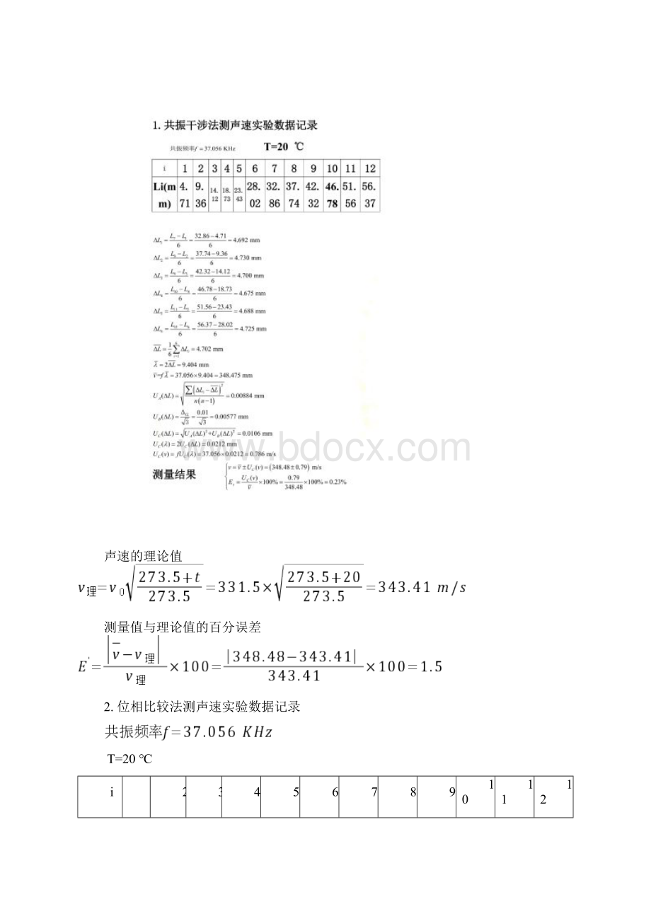 声速测量数据处理与思考题.docx_第2页