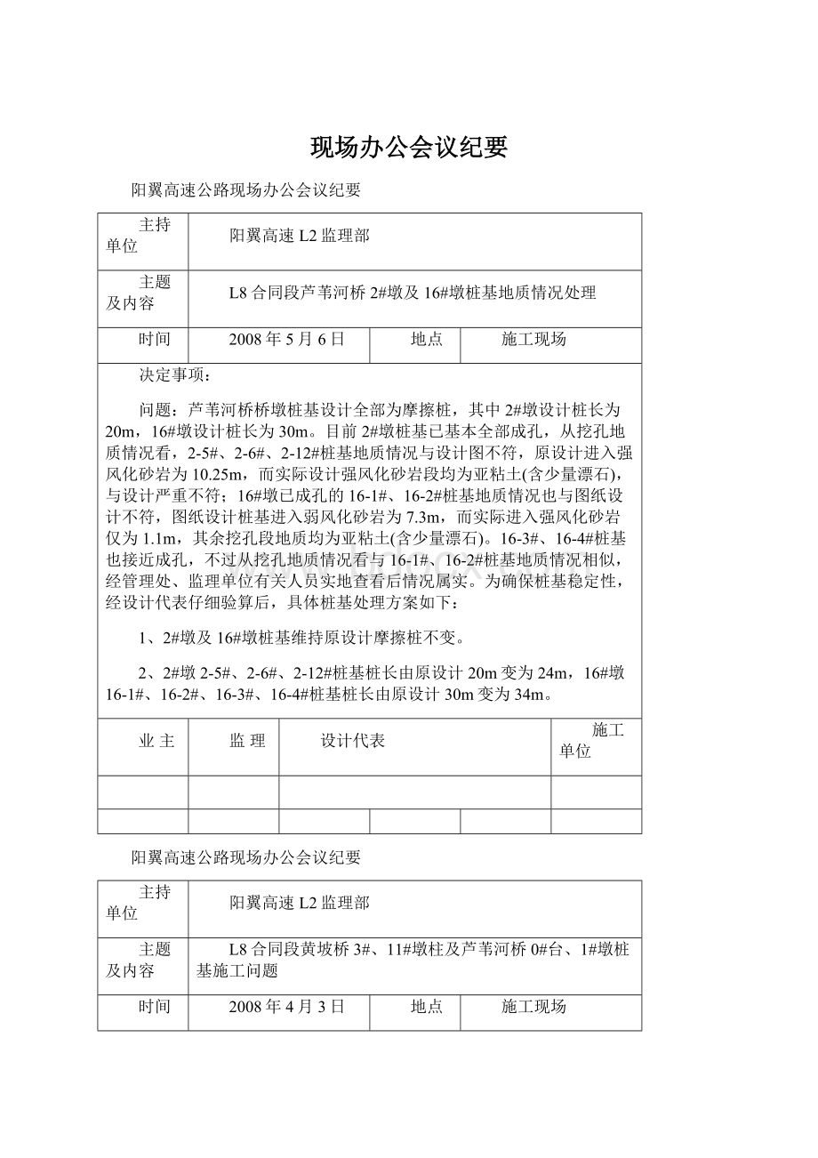 现场办公会议纪要Word文档格式.docx_第1页