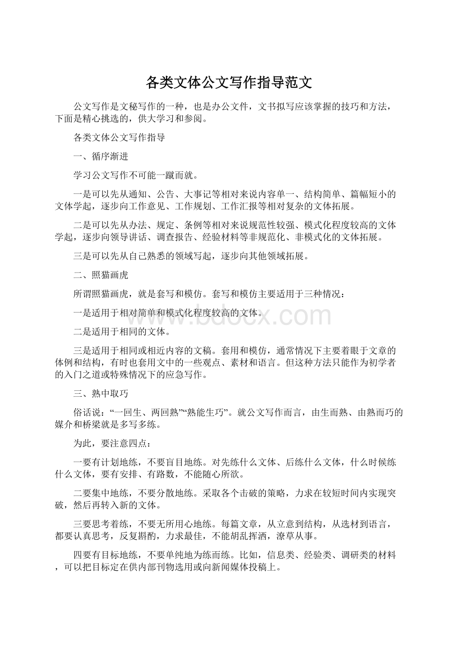 各类文体公文写作指导范文.docx