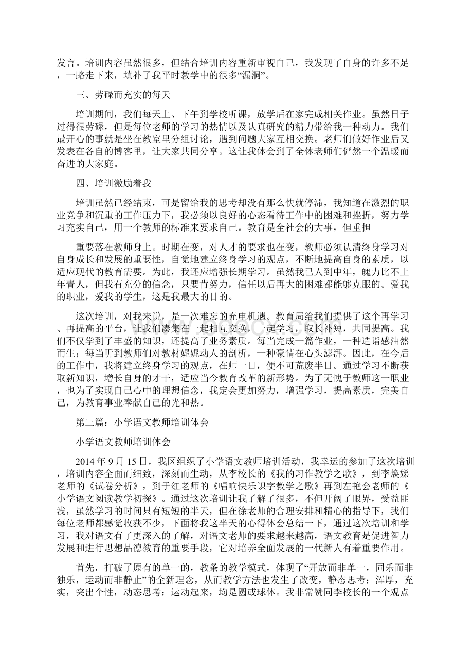 小学教师培训心得体会精选多篇.docx_第3页