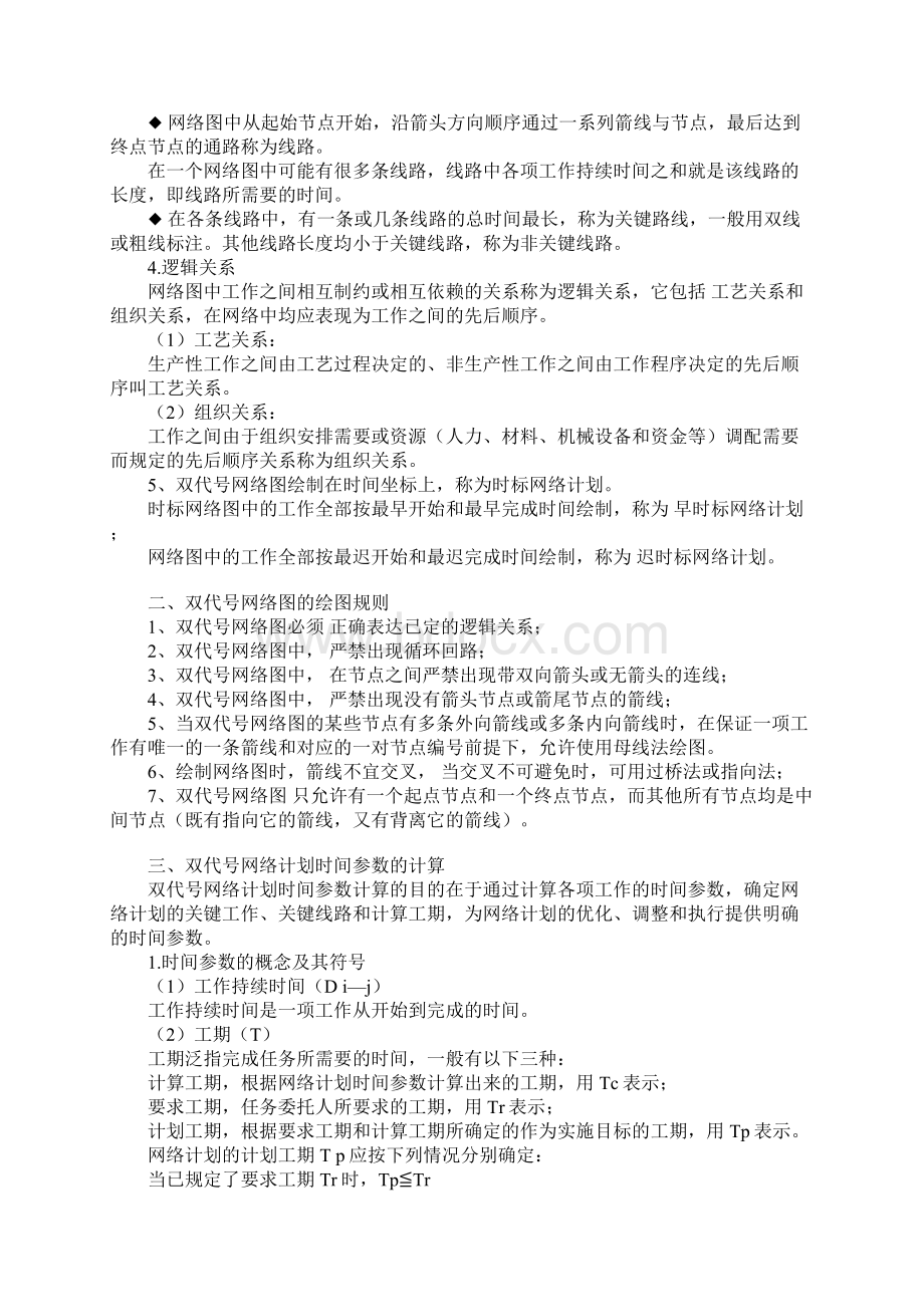 完整word版基本知识点七工程进度网络计划方案选优良心出品必属精品文档格式.docx_第2页