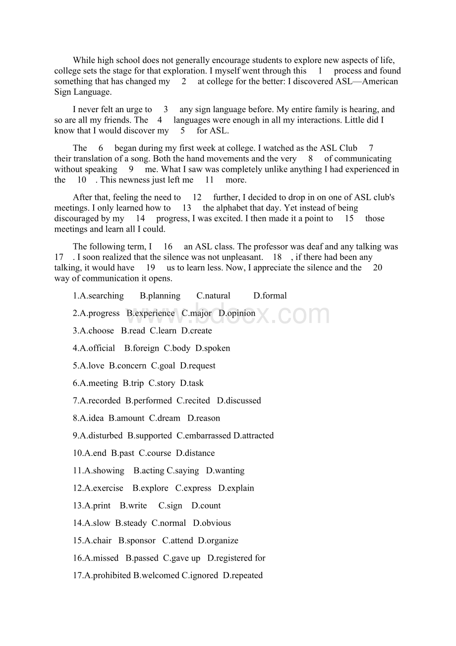 高考完形填空讲解10篇含答案.docx_第3页