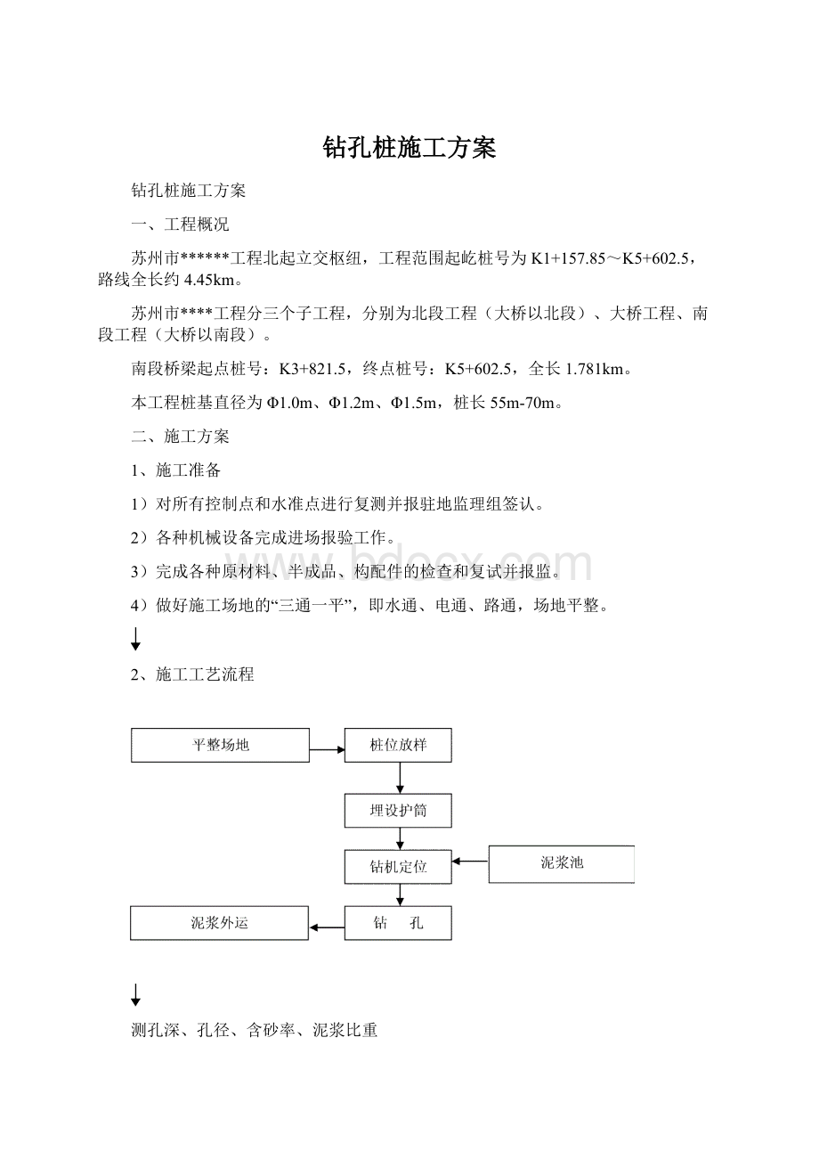 钻孔桩施工方案文档格式.docx_第1页