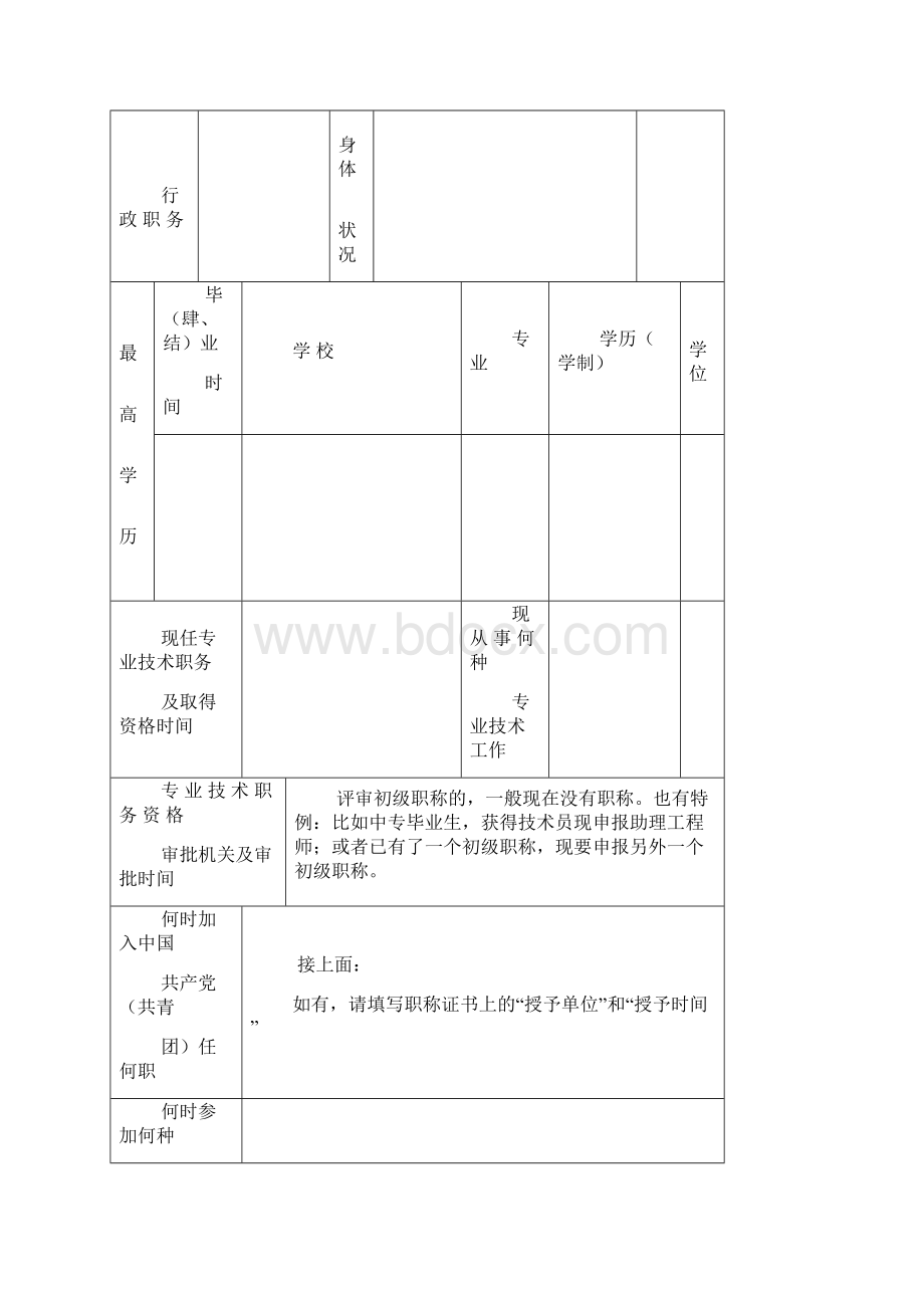 初级专业技术职务资格评审表Word文档下载推荐.docx_第3页