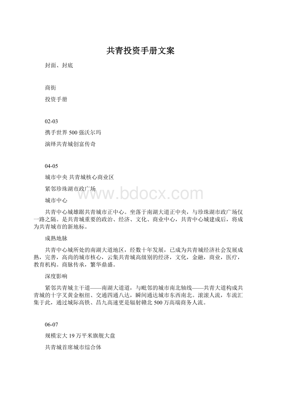 共青投资手册文案.docx_第1页