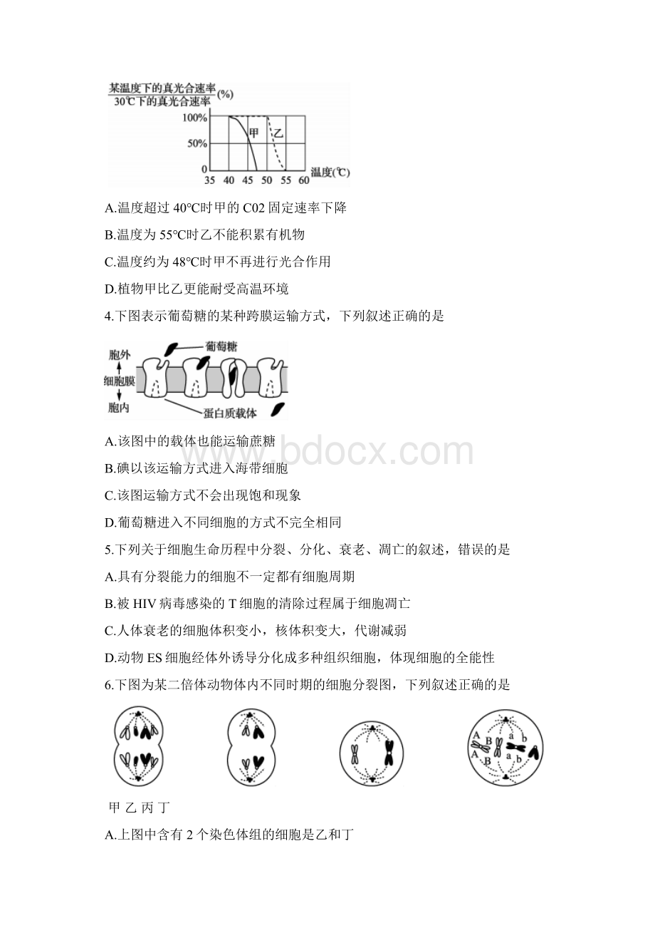 江苏省南京市届高三第三次模拟考试 生物 Word版含答案byfenWord文档格式.docx_第2页