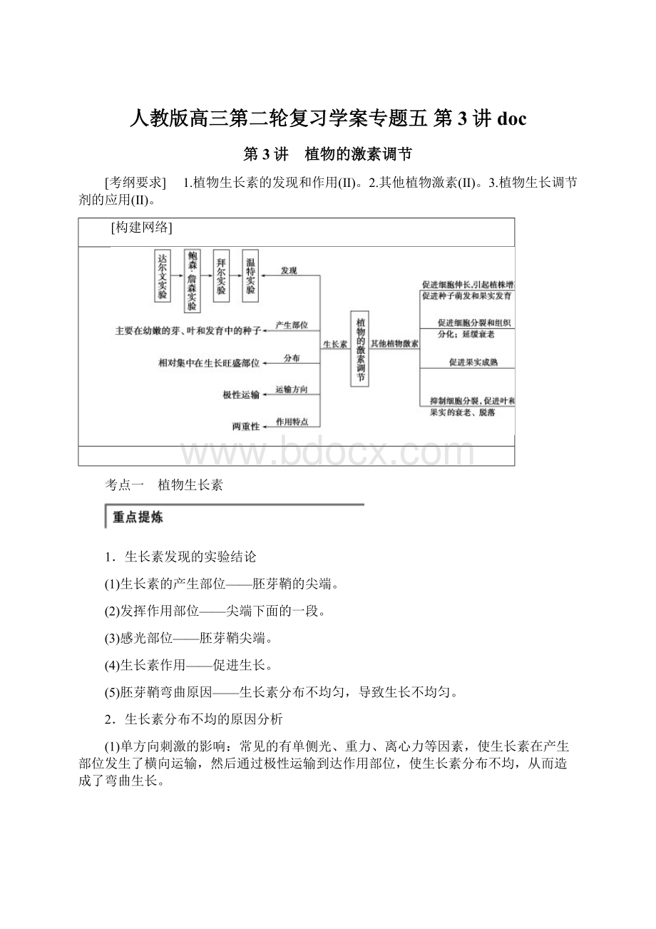 人教版高三第二轮复习学案专题五 第3讲docWord格式.docx_第1页