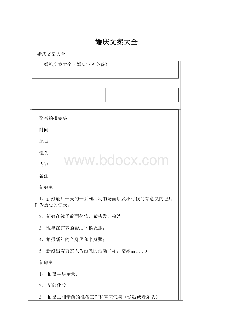 婚庆文案大全Word文件下载.docx