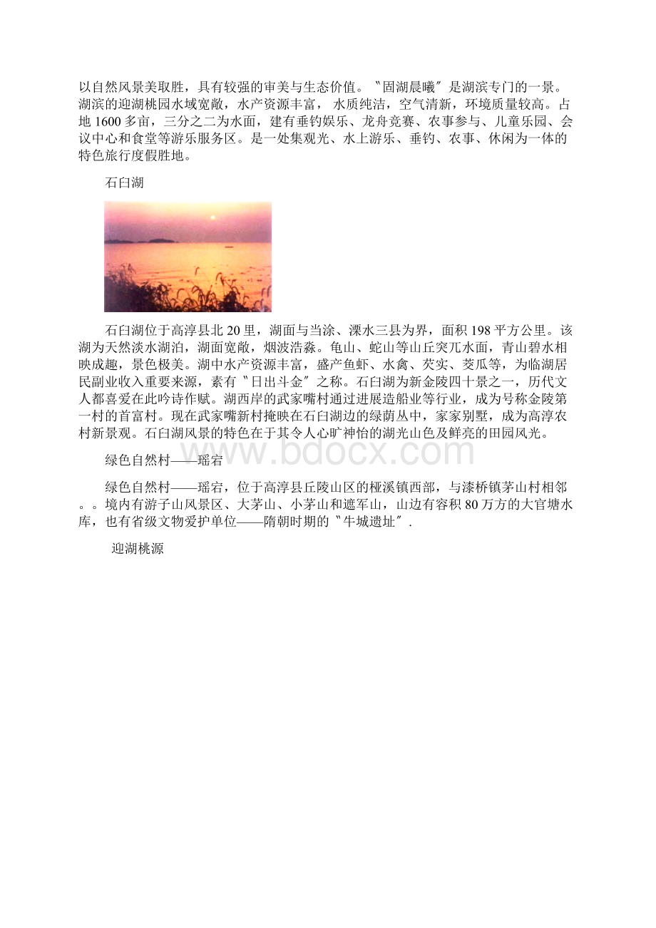 高淳县旅游景点Word格式.docx_第2页