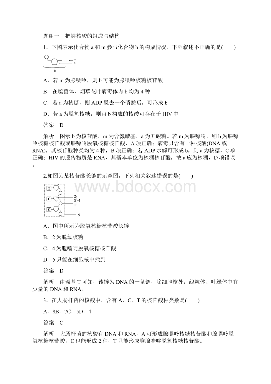 新高考生物一轮复习 第一单元 认识细胞与细胞的化学组.docx_第3页