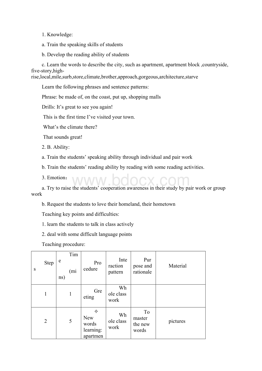 高一英语上册Module4ASocialSurveyMyNeighbourhood教案Word下载.docx_第3页