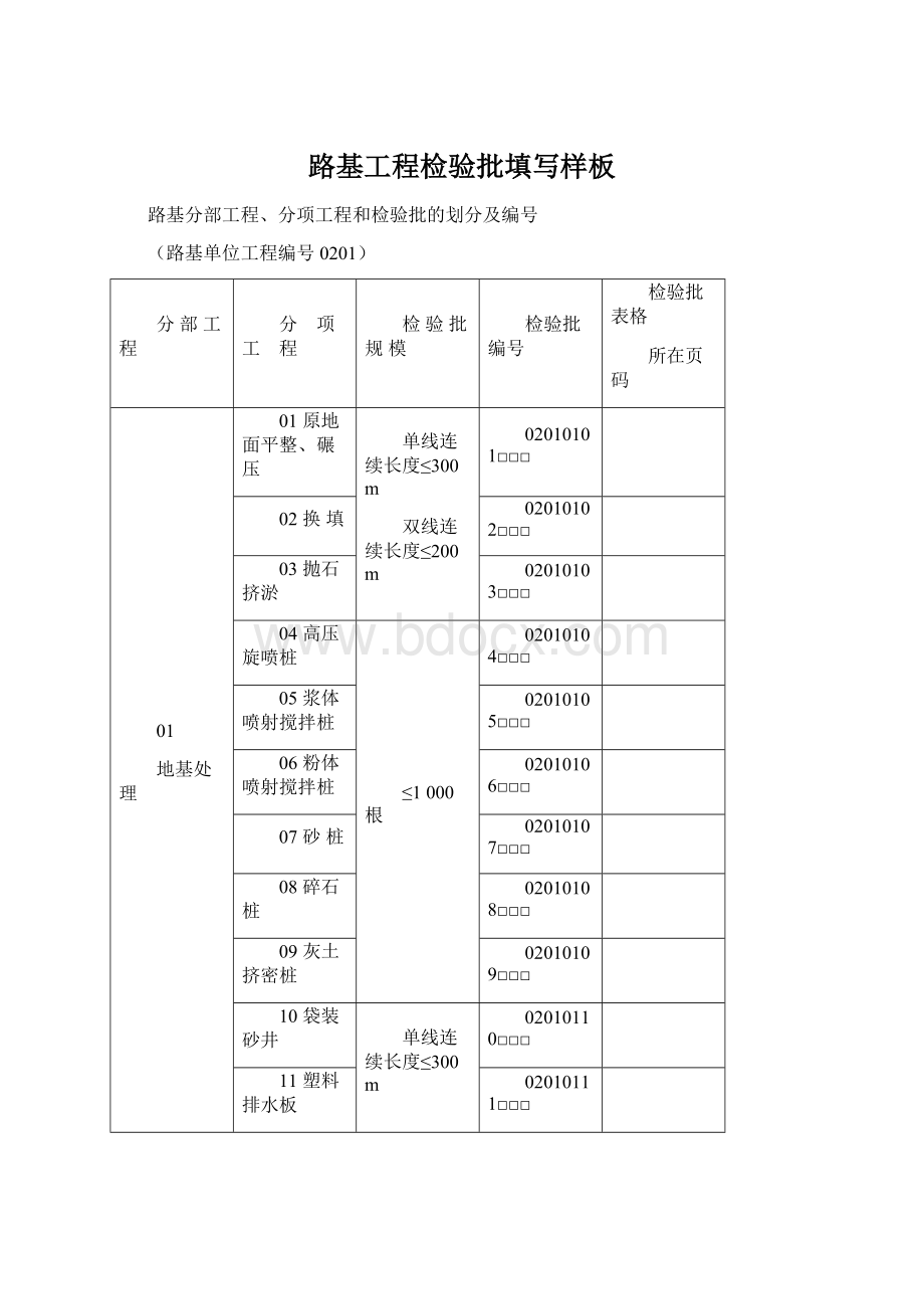 路基工程检验批填写样板.docx