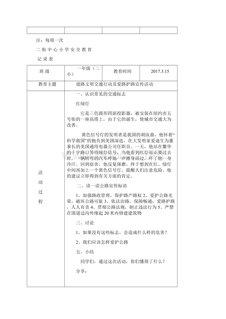 安全教育记录表.docx_第3页