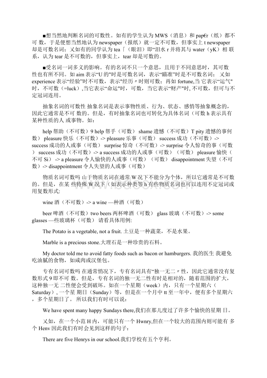 可数与不可数名词的常用修饰语Word文件下载.docx_第2页