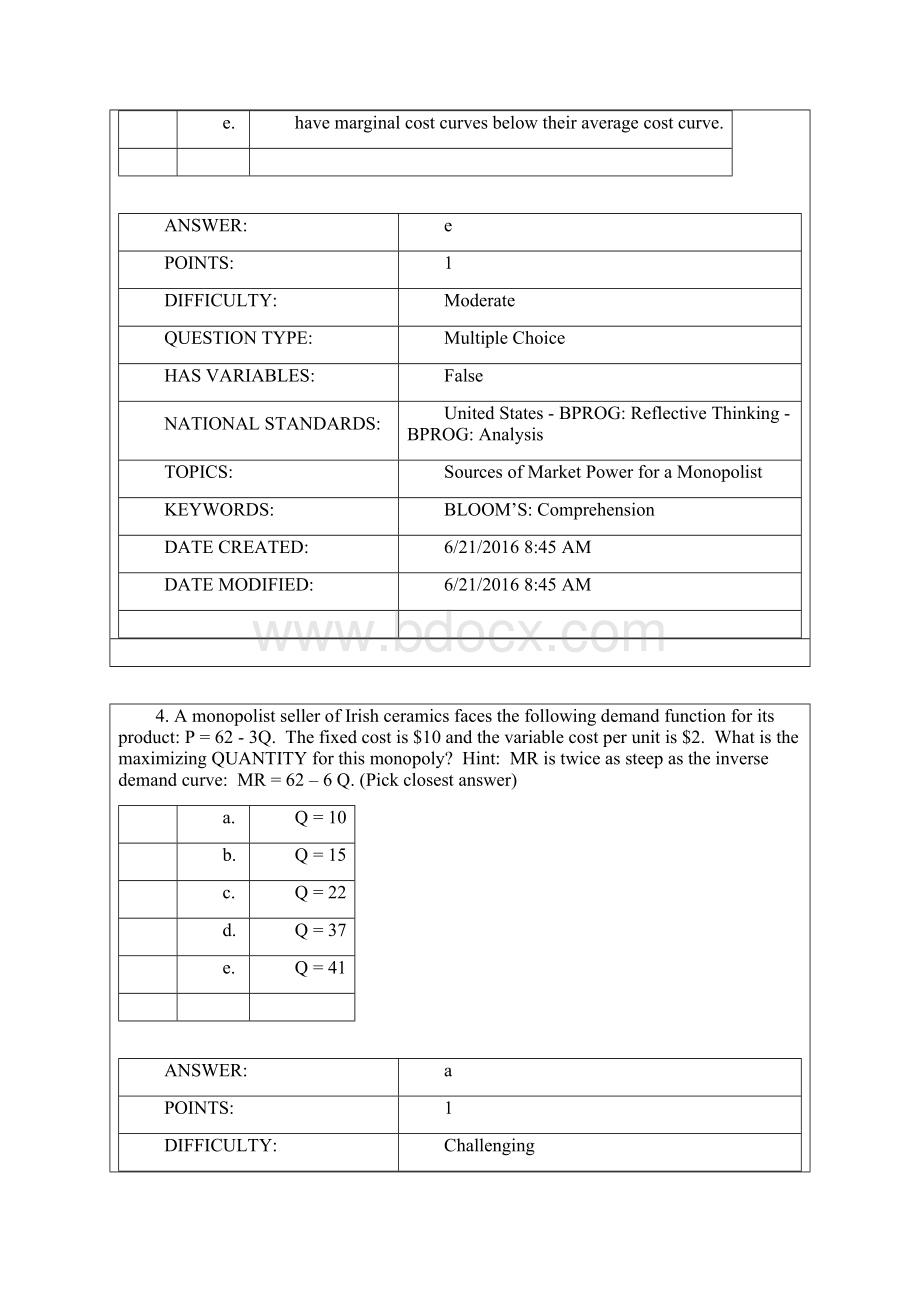 麦圭根《管理经济学》英文版题库Chapter11PriceandOutputDeteWord文件下载.docx_第3页