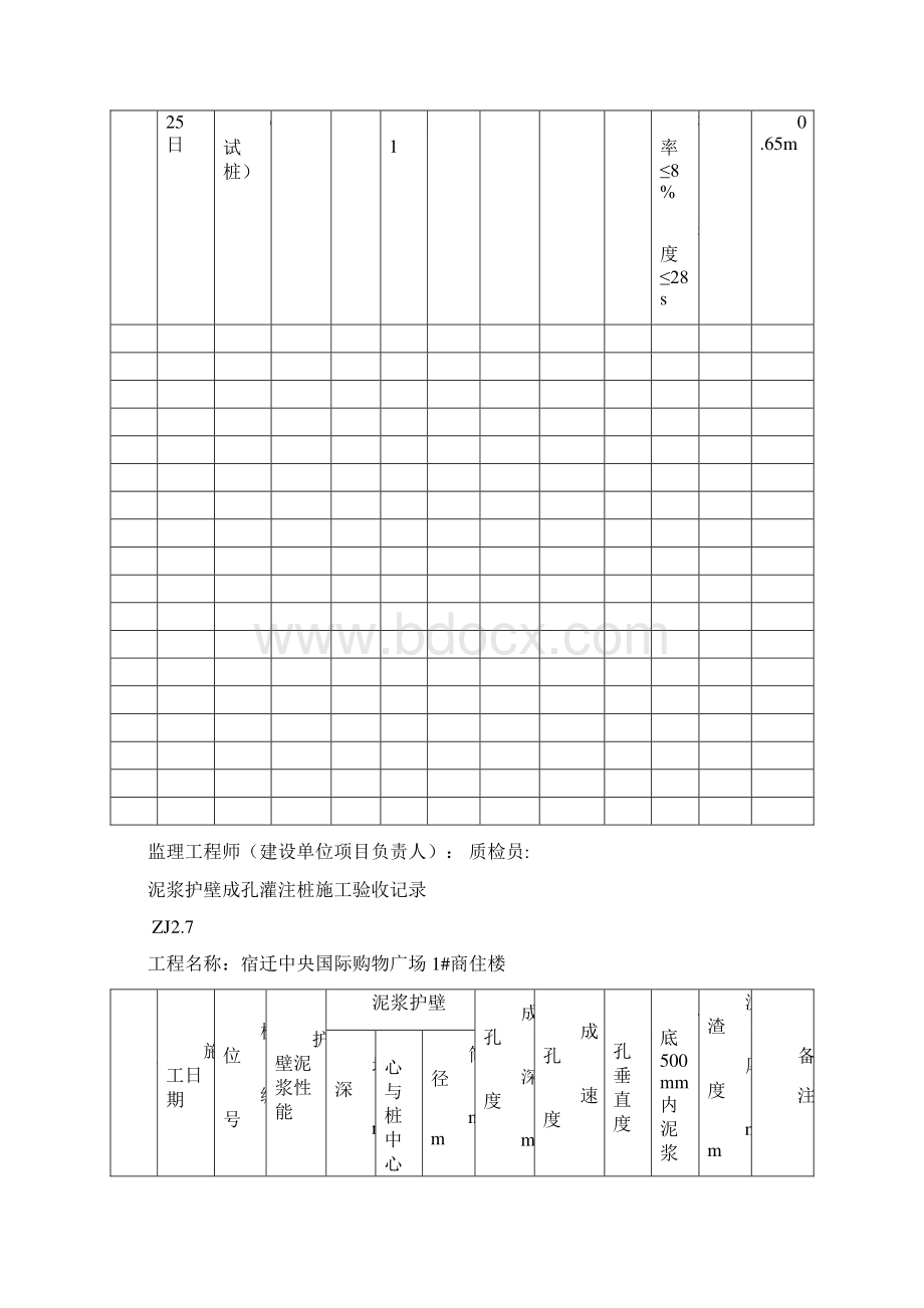 泥浆护壁成孔灌注桩施工验收记录zj.docx_第3页