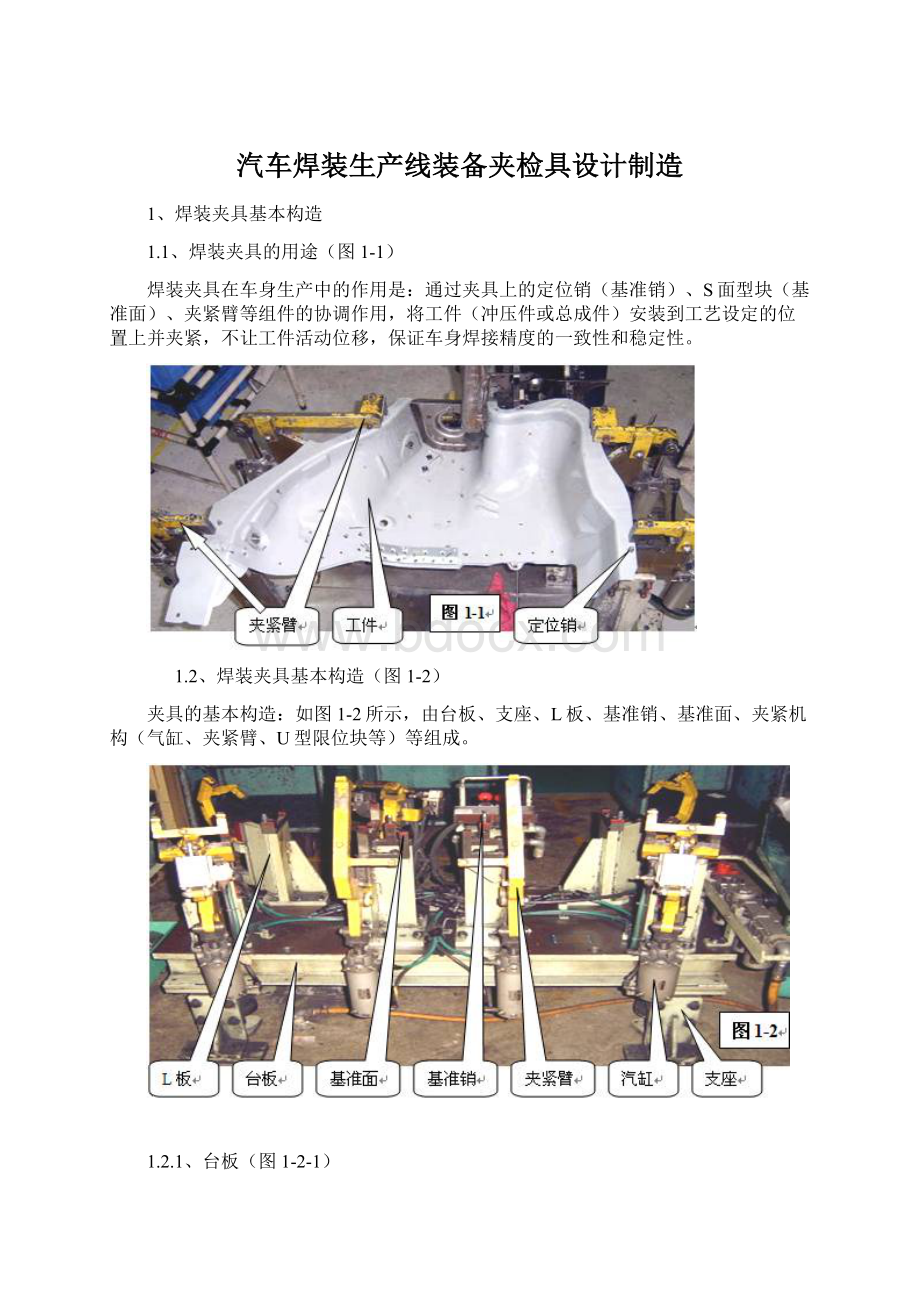 汽车焊装生产线装备夹检具设计制造.docx_第1页