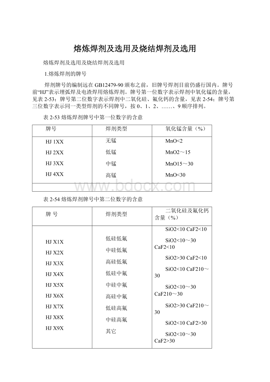 熔炼焊剂及选用及烧结焊剂及选用.docx_第1页