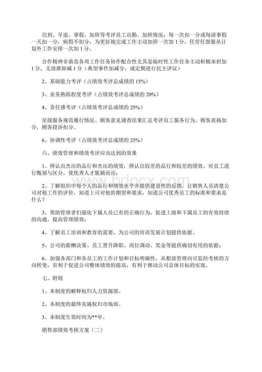 销售部绩效考核方案Word格式文档下载.docx_第2页