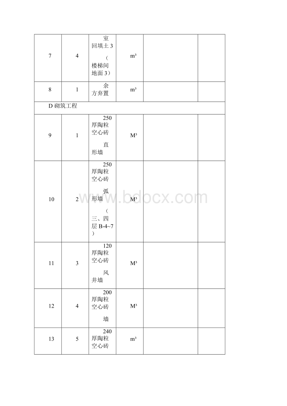 广联达办公大厦清单工程量计算表Word下载.docx_第2页