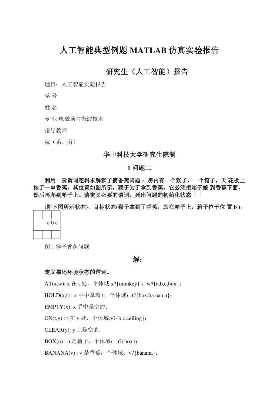 人工智能典型例题MATLAB仿真实验报告.docx_第1页