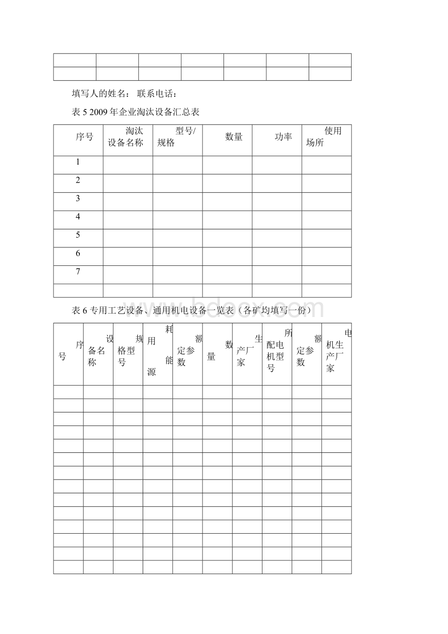 煤矿所需节能上报资料表.docx_第3页